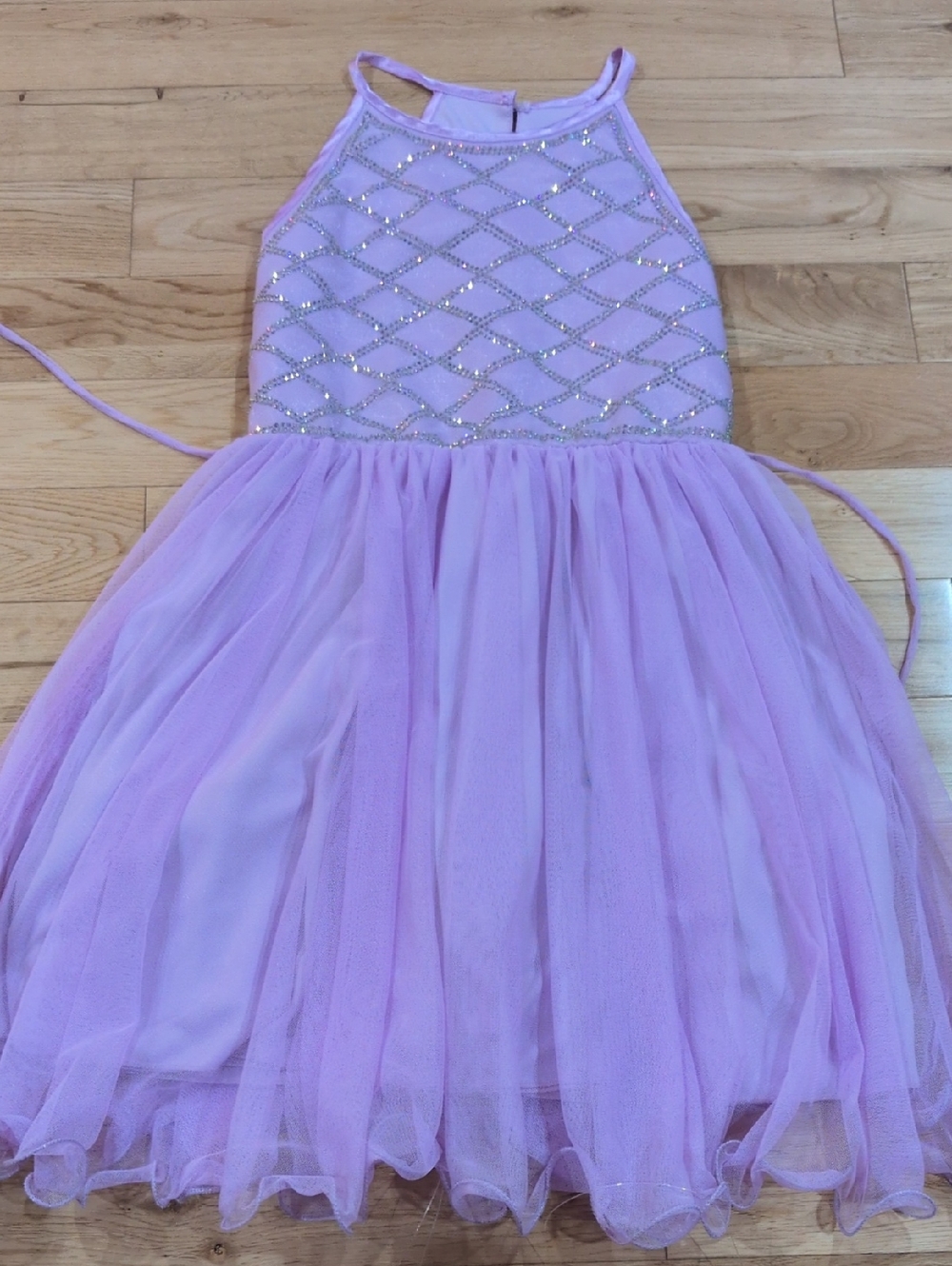 Speechless Lilac Glitter Halter Tulle Dress